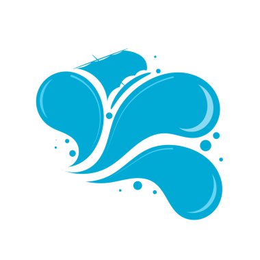 Mavi tasarım öğeleri. Yaz. Yelkenli tekne. Vektör çizim.