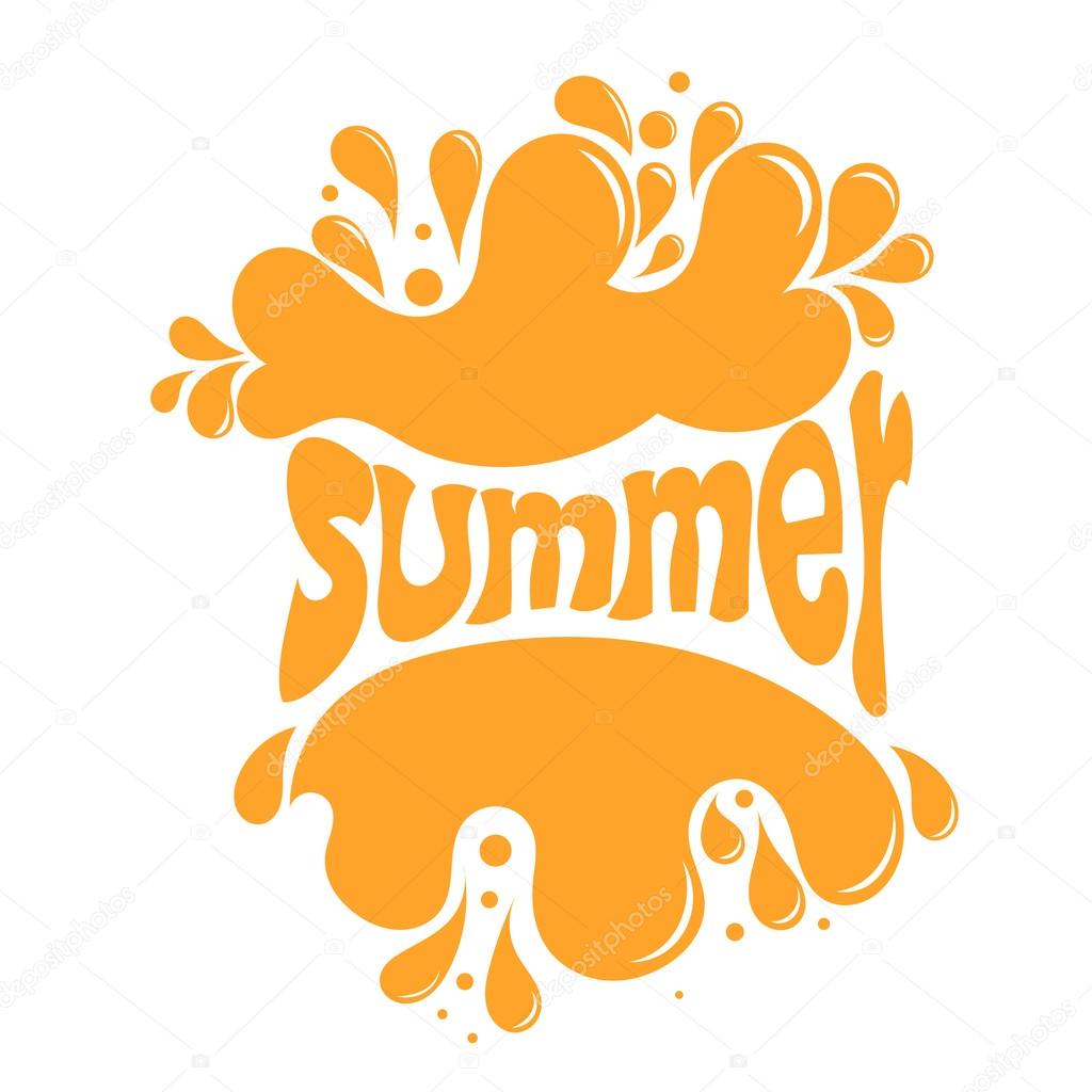Yellow design elements. Summer. Vector illustration.