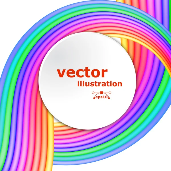 Abstract fullcolor background with colored stripes and shapes fo — Stock Vector