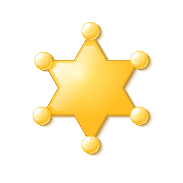 Символ полиции США. Звезда шерифа. Изолированный на белом фоне. P — стоковый вектор