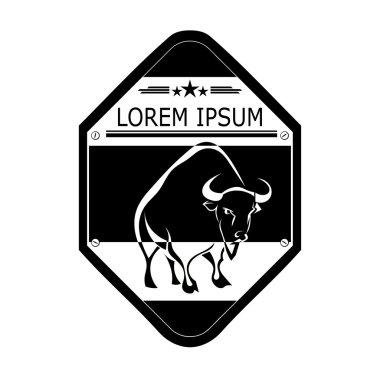 Logo, etiketin bufalo, boğa. Çiftlik, Dükkanı, anne için tasarım rozet