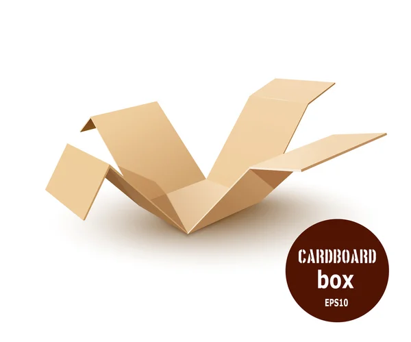 Break a paper cardboard box. Vector illustration — Stock Vector