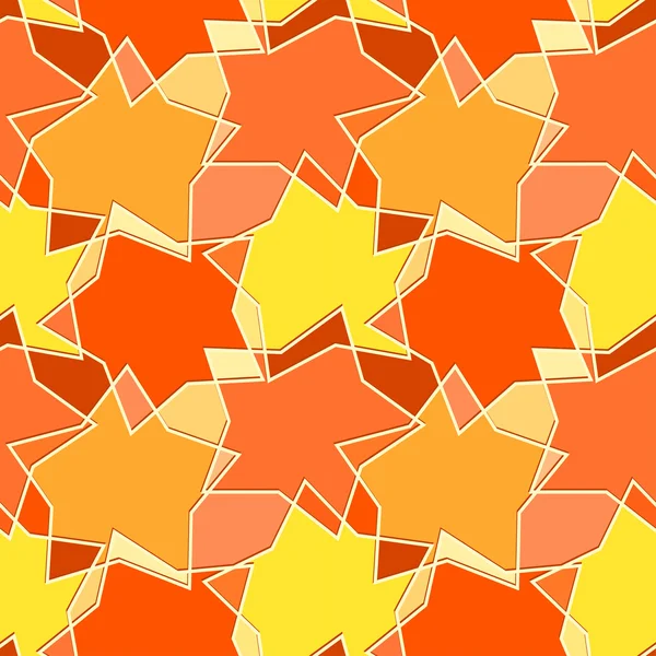 Estrellas amarillas de fondo sin costuras. Diseñe su embalaje, papel , — Vector de stock