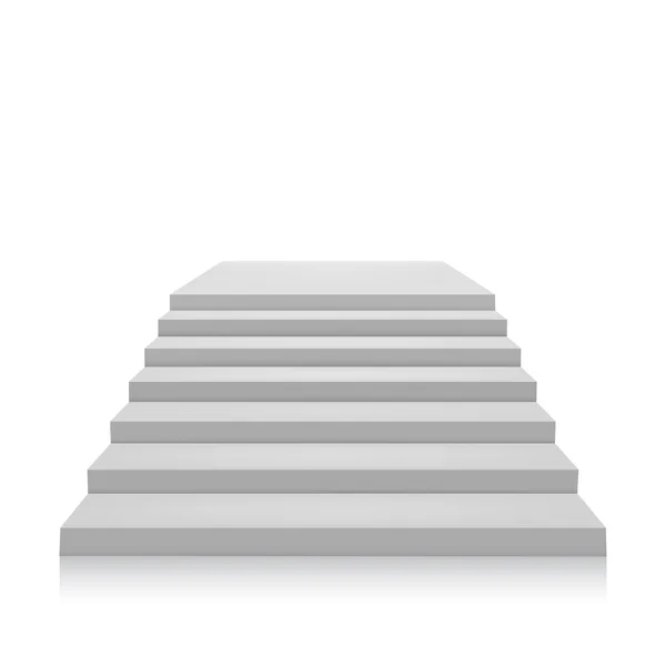 Escalera gris sobre fondo blanco. Aislar. Ilustración vectorial — Vector de stock