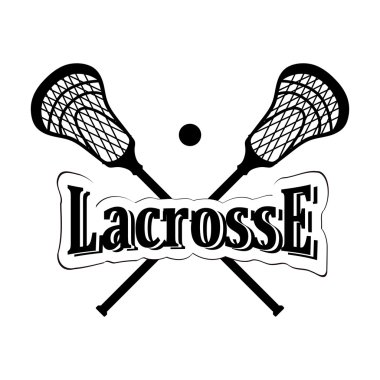 Crossed lacrosse stick. Vector illustration