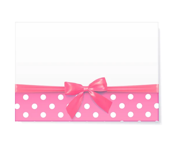 Template for baby shower celebration. Greeting card with pink ri — ストックベクタ