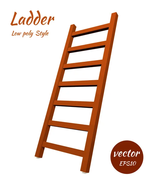 Ladder to the low poly style. The element of your design. Vector — 图库矢量图片