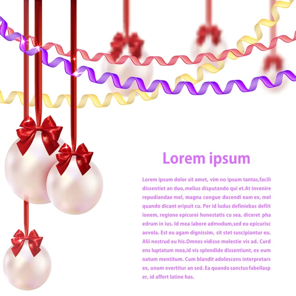 Fond festif décoré de perles roses — Image vectorielle