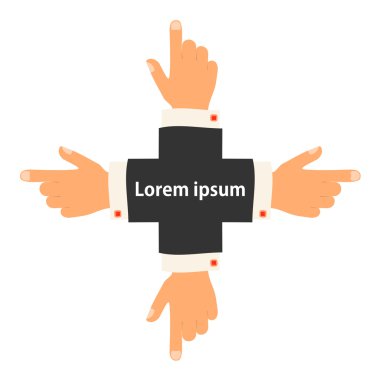 Banner business icon. Way strategy. Flat style. Vector illustrat