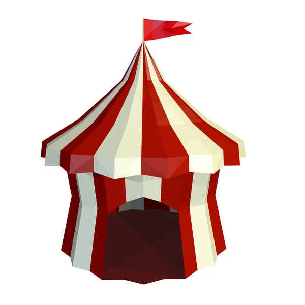 Le dôme du cirque est isolé sur un fond blanc. Cirque — Image vectorielle