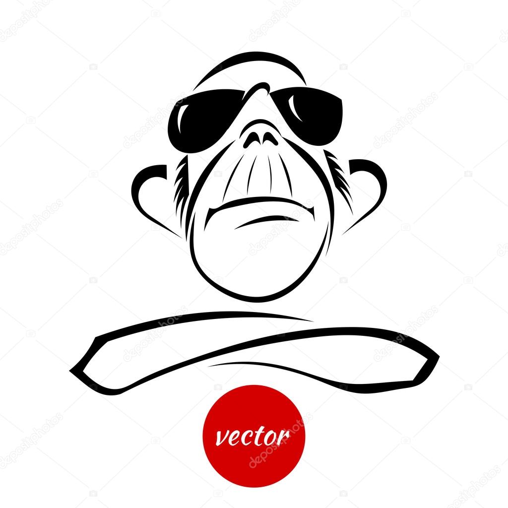 desenho de giz de macaco louco 13116970 Vetor no Vecteezy