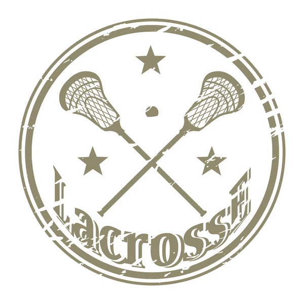 Crossed lacrosse stick and ball. Vector illustration Stock Vector Image