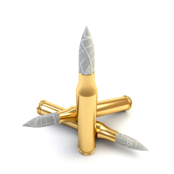 Patriota abstrato com uma bala de papel. Jornalismo militar. Il 3D — Fotografia de Stock