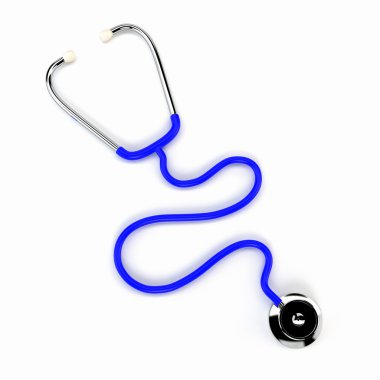 Doctor's stethoscope isolated on a white background. 3d illustra