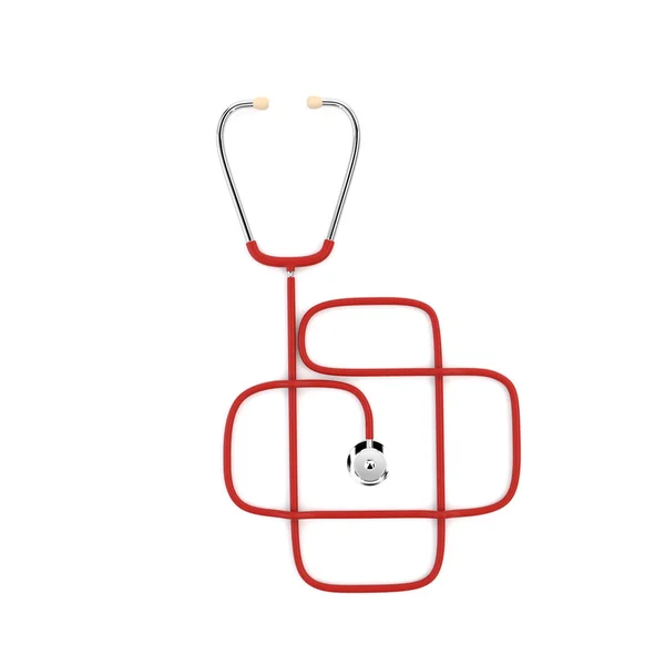Doctor's stethoscope isolated on a white background. The design — Zdjęcie stockowe