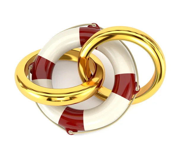 El concepto de preservación de la familia, anillos de boda y un l — Foto de Stock