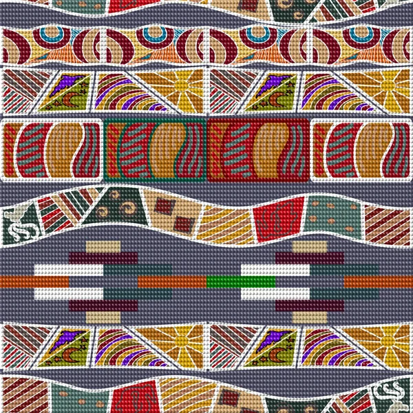 Afrikanische ethnische nahtlose Textur. Vektorillustration — Stockvektor