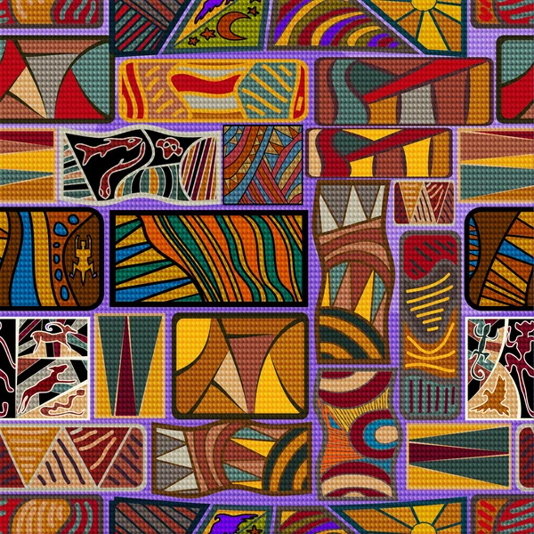 Afrikanische nahtlose Textur. Vektorillustration — Stockvektor