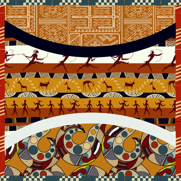 Afrikanska tribal seamless mönster. Vektor illustration — Stock vektor