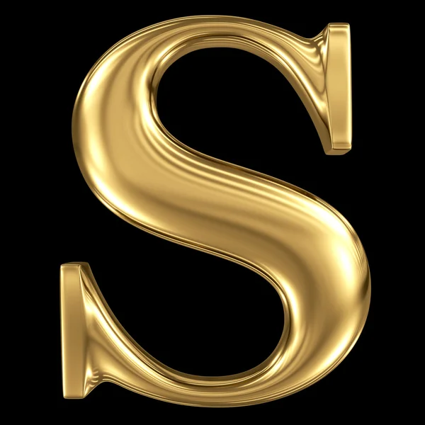 Golden 3D symbol capital letter S Stock Photo by ©smaglov 54959113