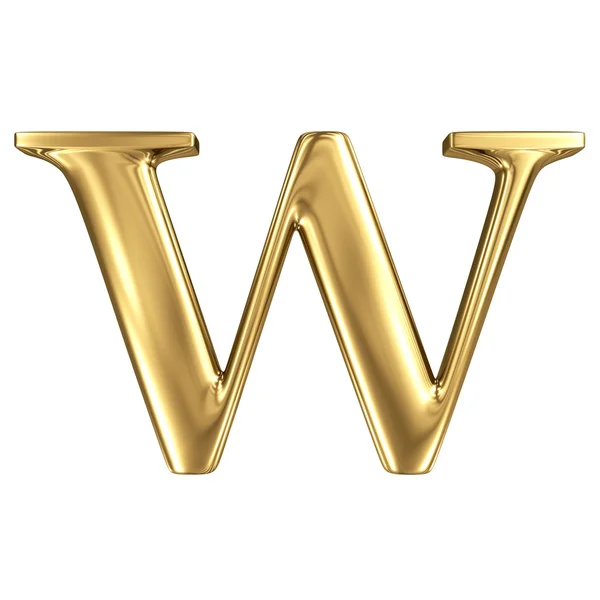 Golden letter W — Stock Photo, Image