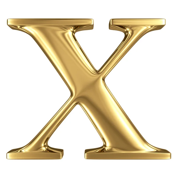Золотая буква X — стоковое фото