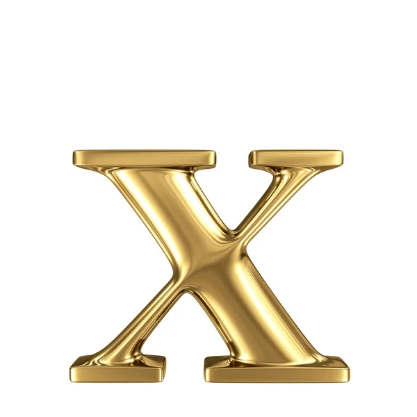Zlatý písmeno x — Stock fotografie