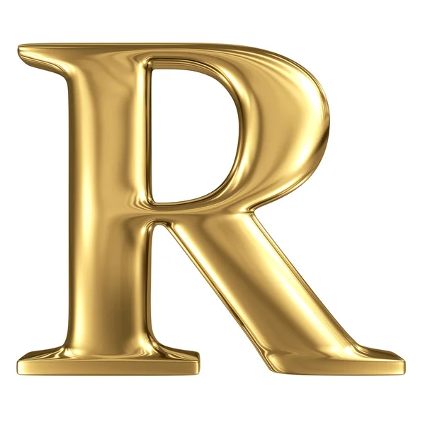 金色字母 r — 图库照片