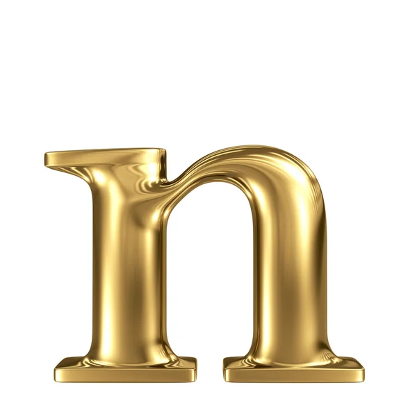 Golden letter n — Stock Photo, Image