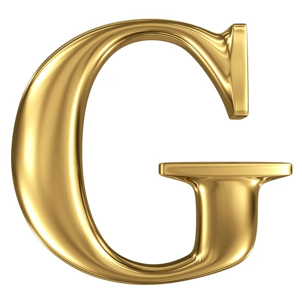 金色字母 g — 图库照片