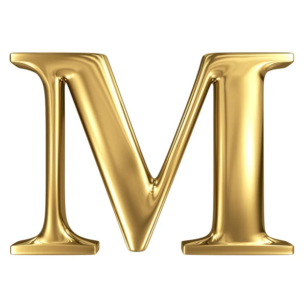 Golden letter M — Stock Photo, Image