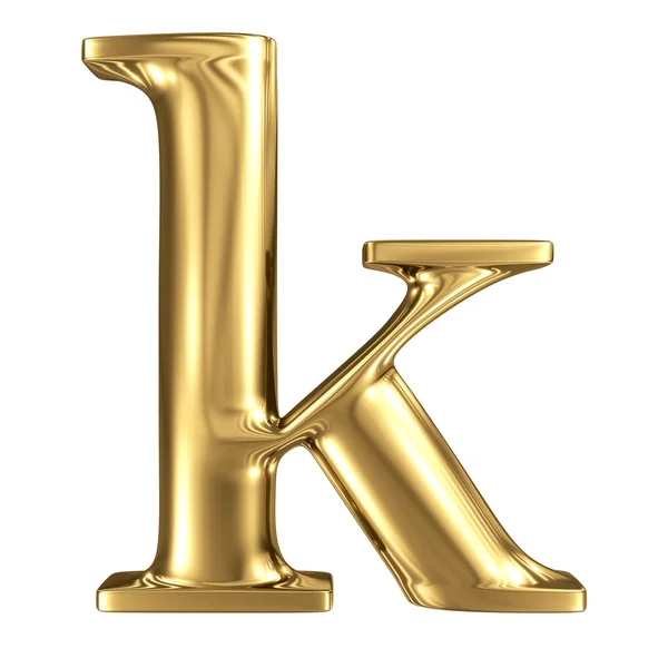 Golden letter k — Stock Photo, Image