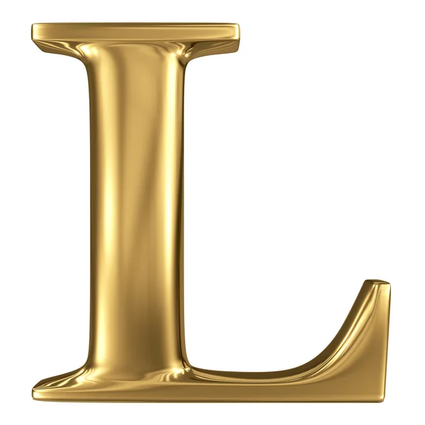 Złote litery l — Zdjęcie stockowe