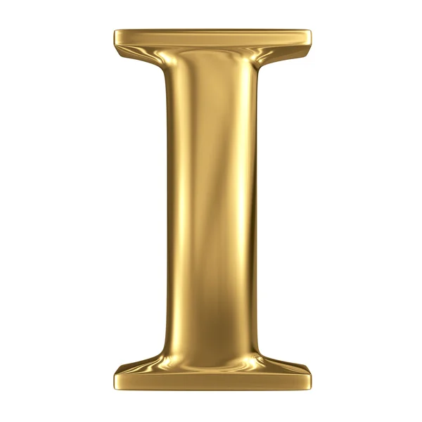 Gouden de letter i — Stockfoto