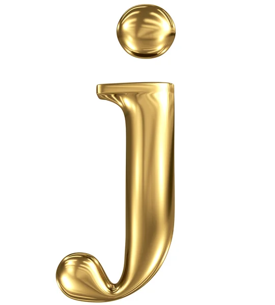 Golden letter j — Stock Photo, Image