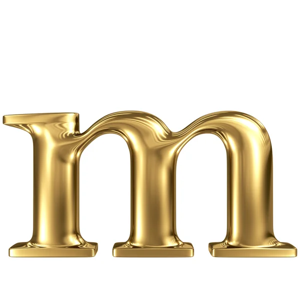 Golden letter m — Stock Photo, Image