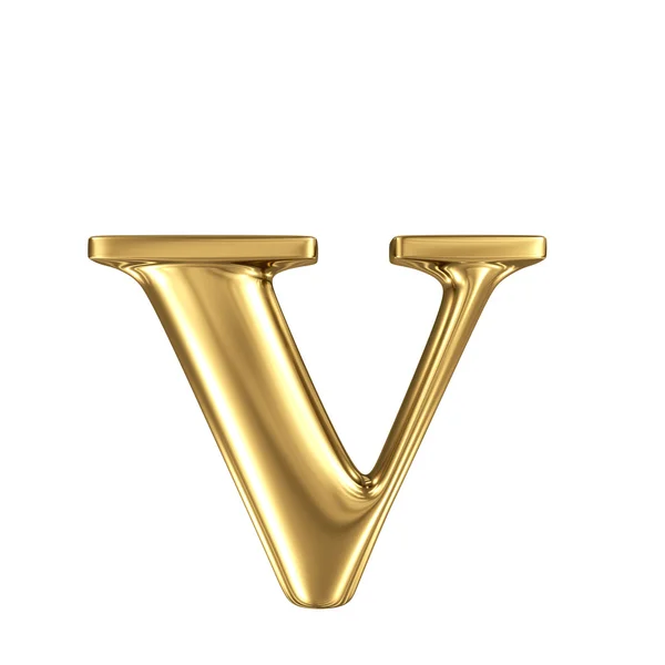 Golden letter v — Stock Photo, Image