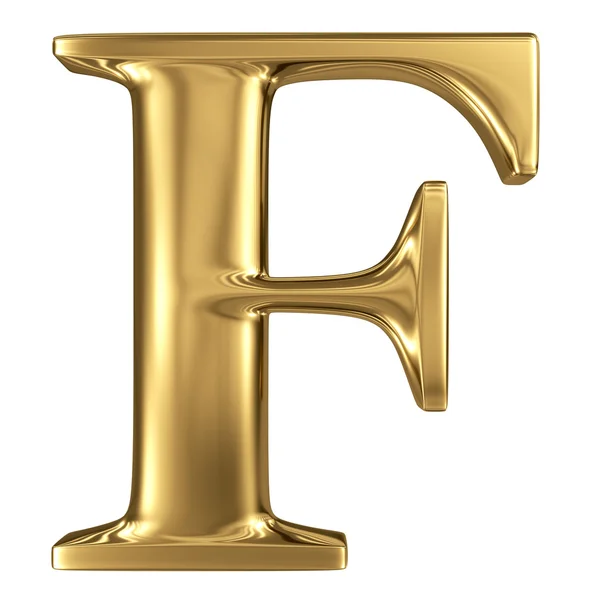 Lettera d'oro F Immagine Stock