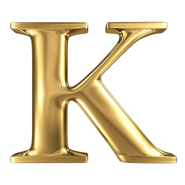 ตัวอักษรทอง K รูปภาพสต็อก