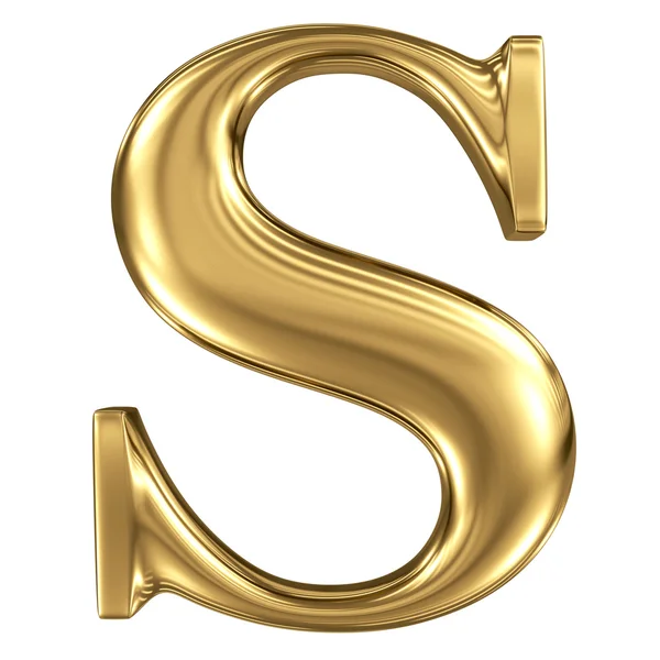 Złote litery s Zdjęcie Stockowe
