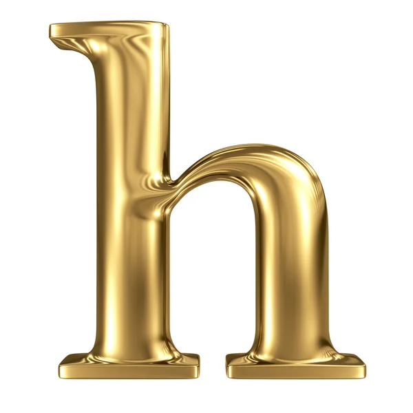 Lettera dorata H — Foto Stock