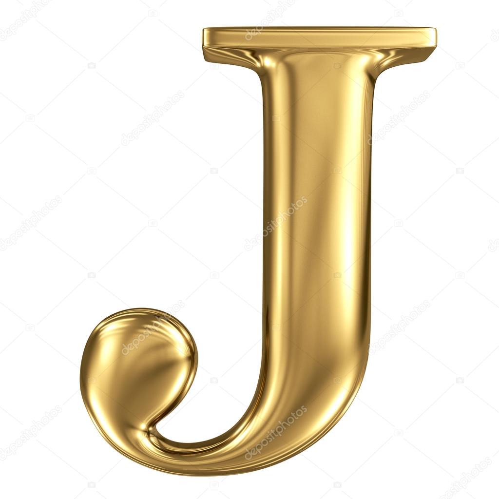 Golden Letter J Stock Photo By Smaglov