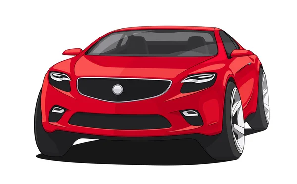 Kırmızı Modern araba Konsepti Sketch — Stok Vektör