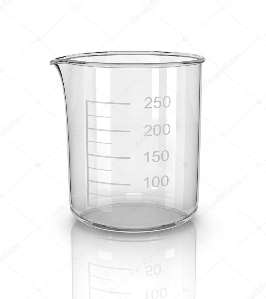 Test-tube isolated on white. Laboratory glassware