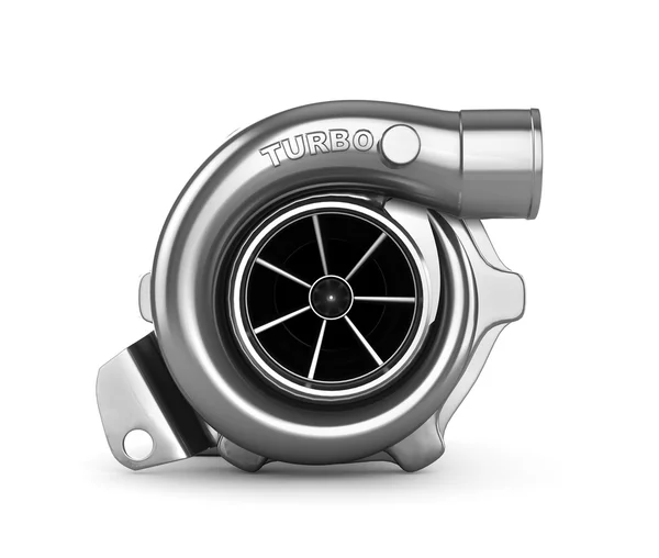 Steel turbocharger isolated on white background High resolution — Stock Photo, Image