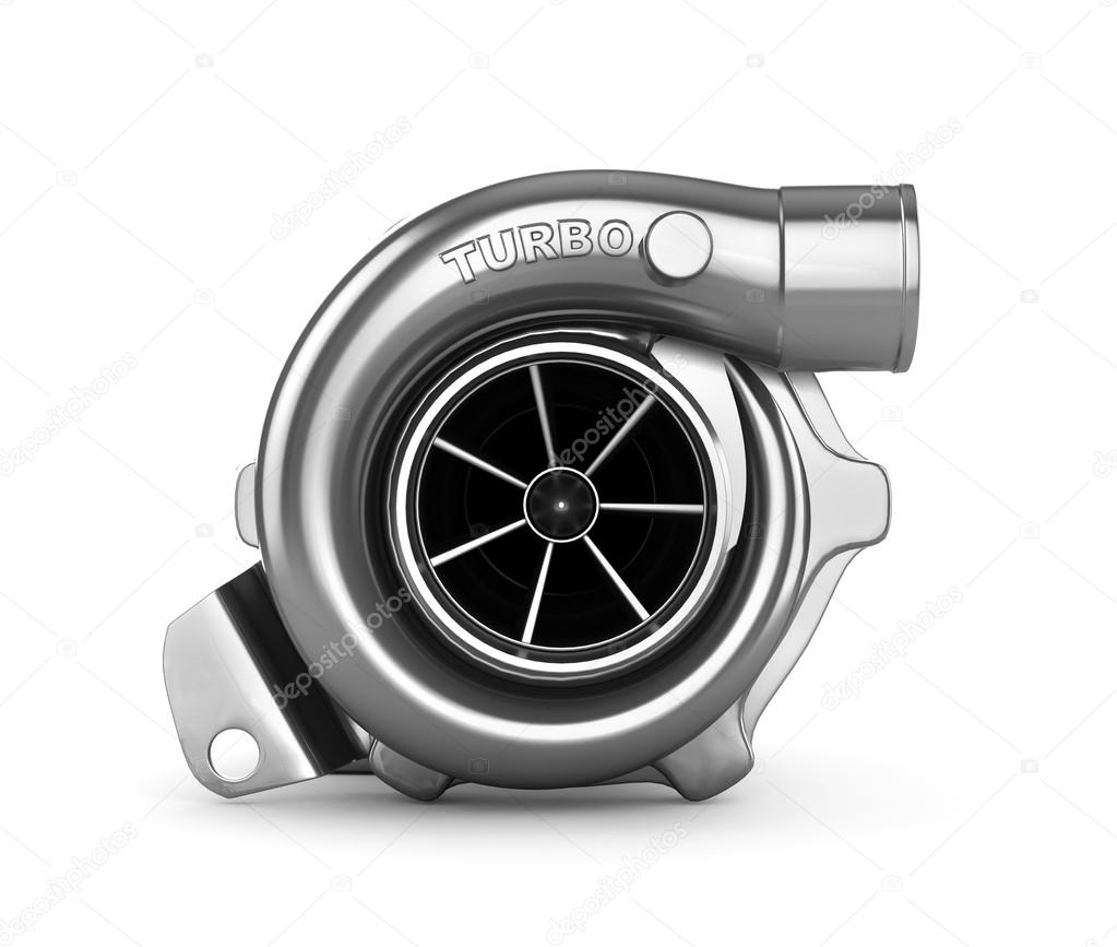 Car Turbocharger Isolated On White Background Turbo Engine Stock