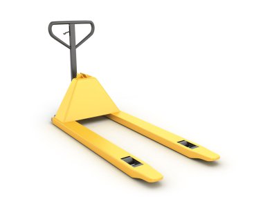 bir palet kamyon ya da beyaz bacground izole forklift