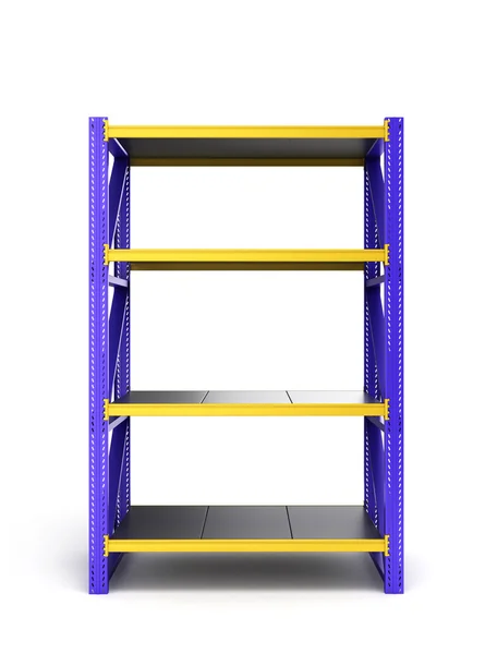 Single pallet rack, isolated on white background — Stock Photo, Image