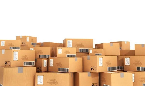 Concepto de entrega. Cajas de cartón . — Foto de Stock