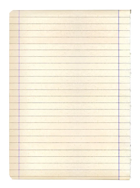 Egyetlen papírlapra, a régi szutykos Megjegyzés papír háttér textúra — Stock Fotó